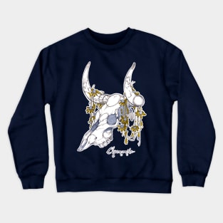 MorbidiTea - Chamomile with Bison Skull Crewneck Sweatshirt